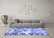 Machine Washable Abstract Blue Modern Rug in a Living Room, wshabs1952blu