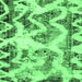 Square Abstract Emerald Green Modern Rug, abs1952emgrn