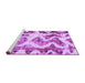 Sideview of Machine Washable Abstract Purple Modern Area Rugs, wshabs1952pur