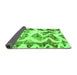 Sideview of Abstract Green Modern Rug, abs1952grn