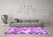 Machine Washable Abstract Purple Modern Area Rugs in a Living Room, wshabs1952pur