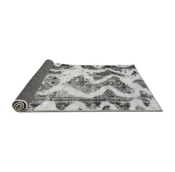 Sideview of Abstract Gray Modern Rug, abs1952gry