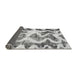 Sideview of Abstract Gray Modern Rug, abs1952gry