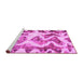 Sideview of Machine Washable Abstract Pink Modern Rug, wshabs1952pnk