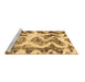 Sideview of Machine Washable Abstract Brown Modern Rug, wshabs1952brn