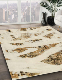 Abstract Desert Sand Beige Modern Rug, abs1953