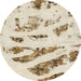 Round Abstract Desert Sand Beige Modern Rug, abs1953