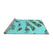 Sideview of Machine Washable Abstract Light Blue Modern Rug, wshabs1953lblu