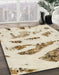 Abstract Desert Sand Beige Modern Rug in Family Room, abs1953