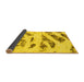 Sideview of Abstract Yellow Modern Rug, abs1953yw