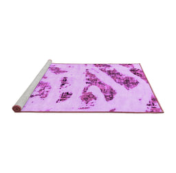 Sideview of Machine Washable Abstract Purple Modern Area Rugs, wshabs1953pur