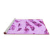 Sideview of Machine Washable Abstract Purple Modern Area Rugs, wshabs1953pur