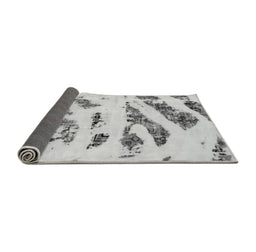Sideview of Abstract Gray Modern Rug, abs1953gry