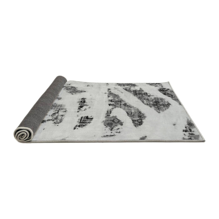 Sideview of Abstract Gray Modern Rug, abs1953gry