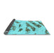 Sideview of Abstract Light Blue Modern Rug, abs1953lblu