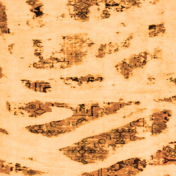 Square Abstract Orange Modern Rug, abs1953org