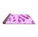 Sideview of Abstract Purple Modern Rug, abs1953pur