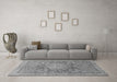 Machine Washable Abstract Gray Modern Rug in a Living Room,, wshabs1954gry