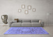 Machine Washable Abstract Blue Modern Rug in a Living Room, wshabs1954blu