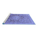 Sideview of Machine Washable Abstract Blue Modern Rug, wshabs1954blu