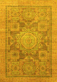 Abstract Yellow Modern Rug, abs1954yw