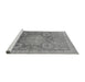 Sideview of Machine Washable Abstract Gray Modern Rug, wshabs1954gry