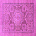 Square Abstract Purple Modern Rug, abs1954pur