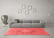 Modern Red Washable Rugs