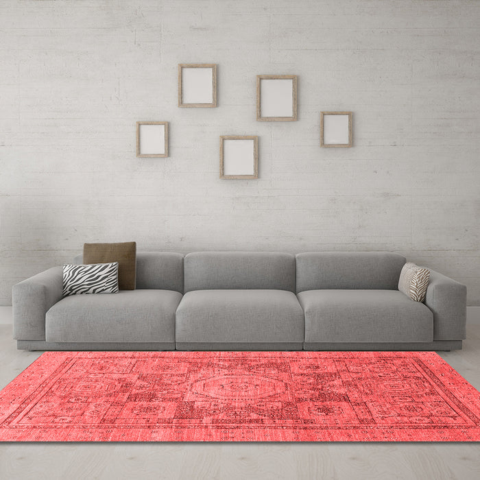 Modern Red Washable Rugs
