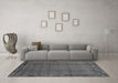 Machine Washable Abstract Gray Modern Rug in a Living Room,, wshabs1955gry