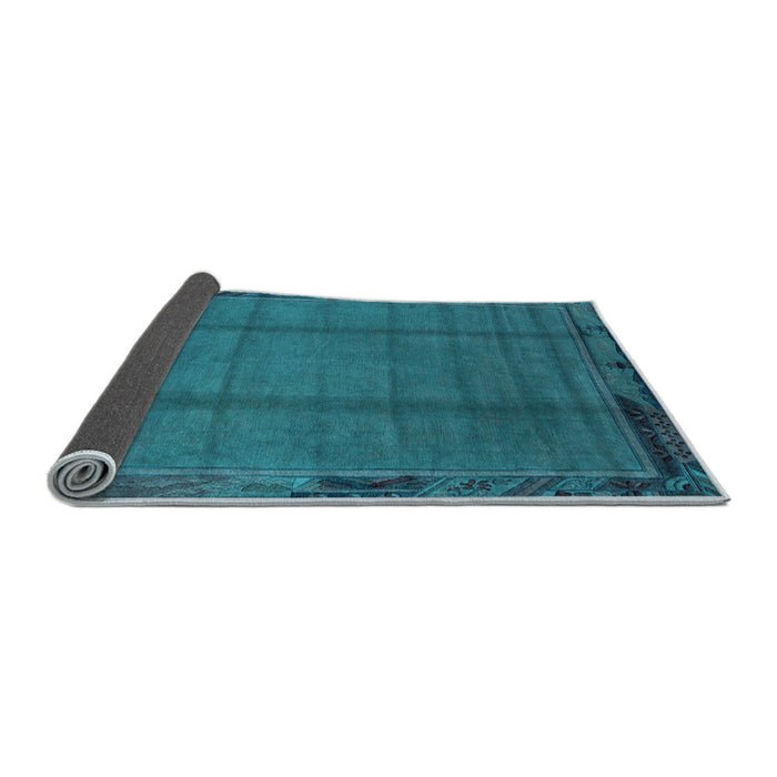 Sideview of Abstract Light Blue Modern Rug, abs1955lblu