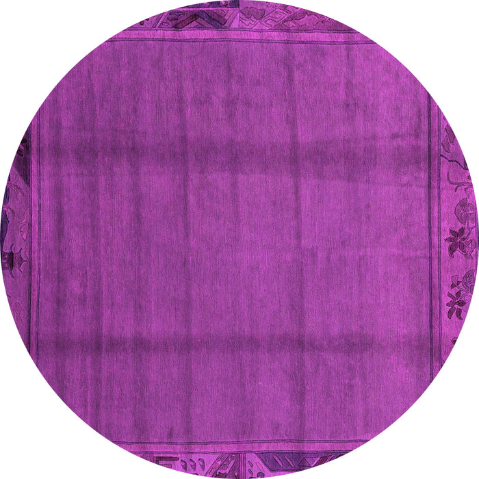 Round Machine Washable Abstract Pink Modern Rug, wshabs1955pnk