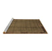 Sideview of Machine Washable Abstract Brown Modern Rug, wshabs1955brn