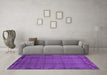 Machine Washable Abstract Purple Modern Area Rugs in a Living Room, wshabs1955pur