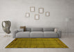 Machine Washable Abstract Yellow Modern Rug in a Living Room, wshabs1955yw