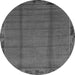 Round Machine Washable Abstract Gray Modern Rug, wshabs1955gry