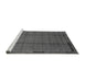 Sideview of Machine Washable Abstract Gray Modern Rug, wshabs1955gry