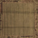 Square Abstract Brown Modern Rug, abs1955brn