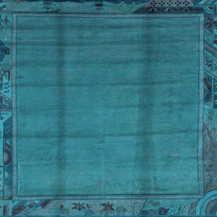 Square Machine Washable Abstract Light Blue Modern Rug, wshabs1955lblu