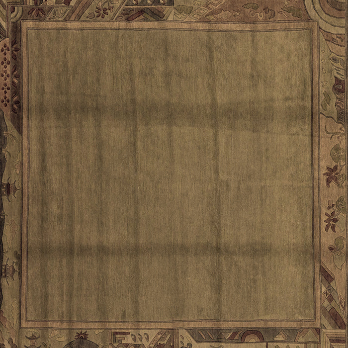 Square Machine Washable Abstract Brown Modern Rug, wshabs1955brn