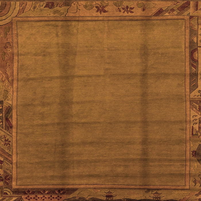 Square Machine Washable Abstract Orange Modern Area Rugs, wshabs1955org