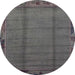 Round Machine Washable Abstract Gray Rug, wshabs1955