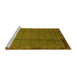 Sideview of Machine Washable Abstract Yellow Modern Rug, wshabs1955yw