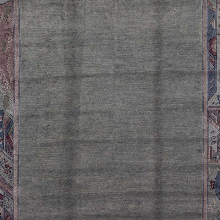 Machine Washable Abstract Gray Rug, wshabs1955