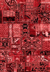 Patchwork Red Transitional Rug, abs1956red