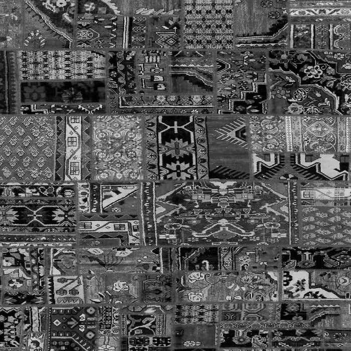 Square Machine Washable Patchwork Gray Transitional Rug, wshabs1956gry