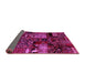 Sideview of Patchwork Pink Transitional Rug, abs1956pnk