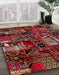 Machine Washable Abstract Rust Pink Rug in a Family Room, wshabs1956
