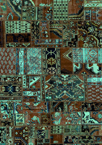 Patchwork Turquoise Transitional Rug, abs1956turq