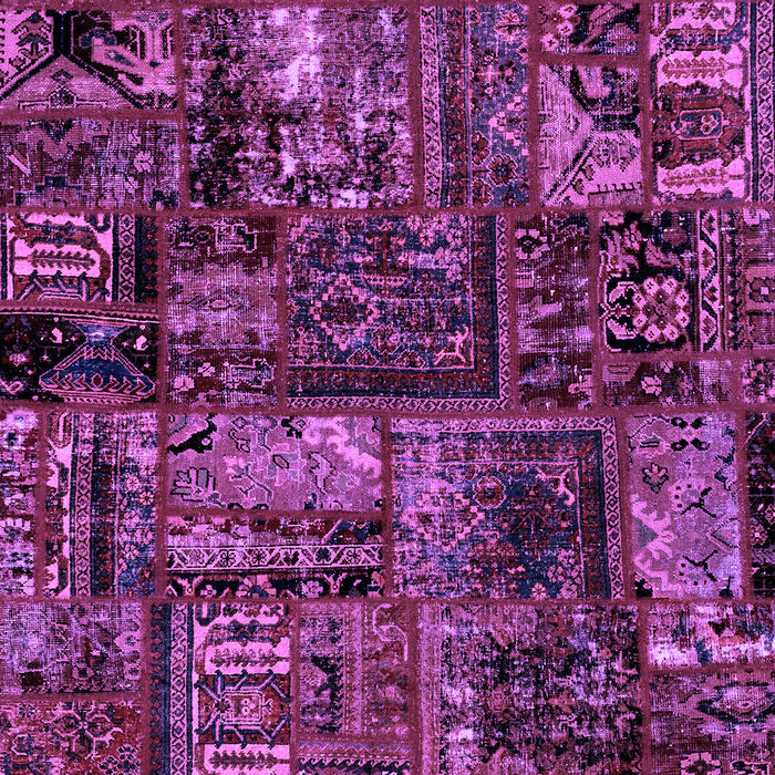 Machine Washable Patchwork Purple Transitional Area Rugs, wshabs1957pur